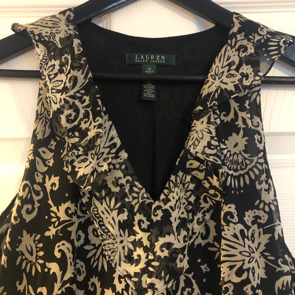 Black &white print dress